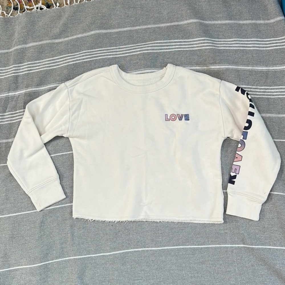 Girls Gap cropped sweatshirt, Gently used